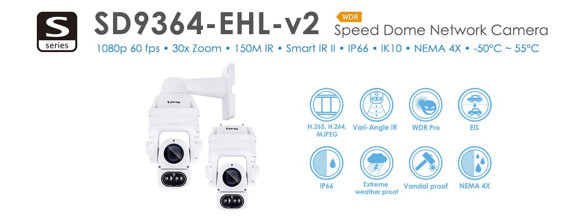 Speed Dome Network Camera Sd9364-ehl-v2