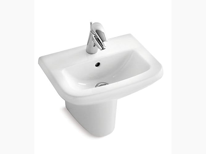 Panache Wall-mount lavatory with single faucet hole