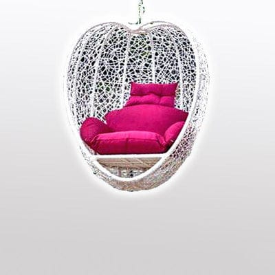 Outdoor Wicker - Swing With Stand - Heart