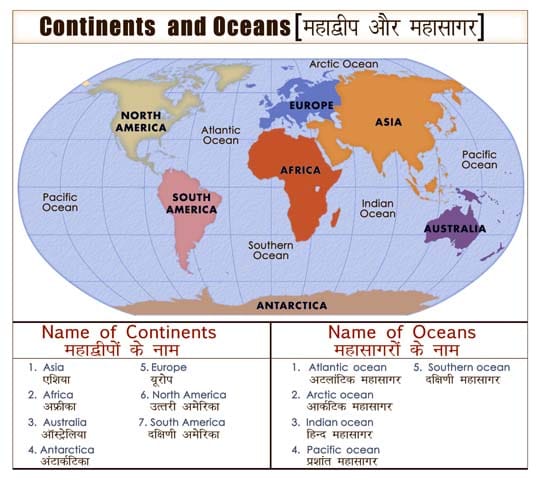 Mural Name-Continents and Oceans