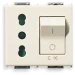 2P+E 16A P17/11 outlet+C16 CB