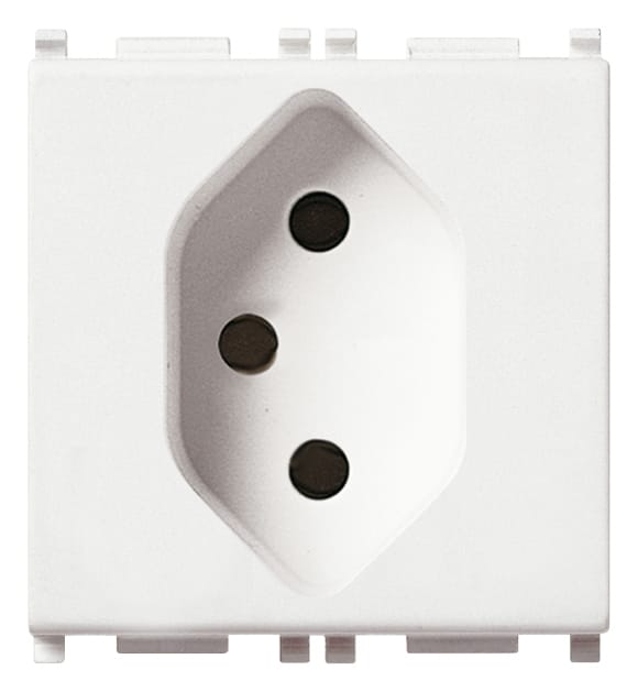 2P+E 10A Swiss 13 type outlet white