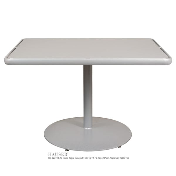 42" Square Plain Saville Table-GS-622-TB-AL w/ GS-16-TT-PL-42x42