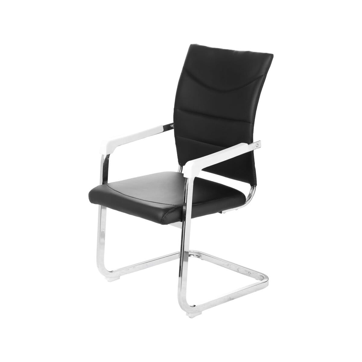 The Otropais Medium Back Visitor Chair In Black Leatherette