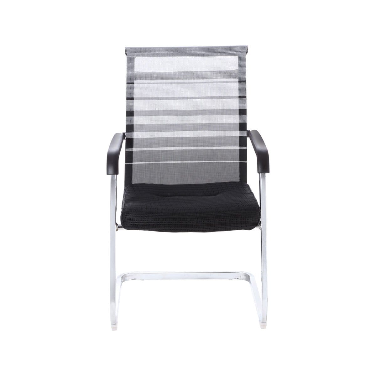 The Glasear Medium Back Visitor Chair In Black And White Netted Color