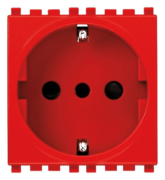 2P+E 16A P30 outlet red