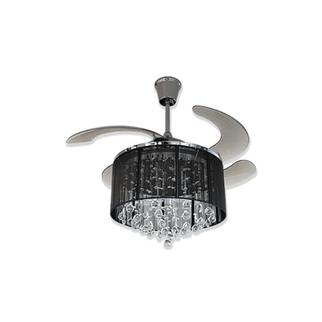 Dew Drops Black – Crystal Ceiling Fan