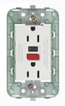 Two 2P+E 15A USA outlet with GFCI white