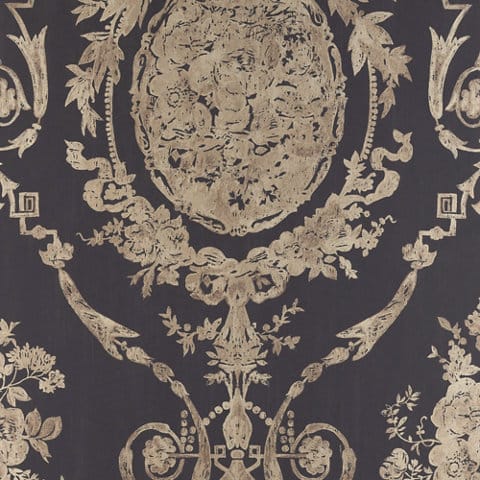 Abbeywood Damask - Gilded Ebony