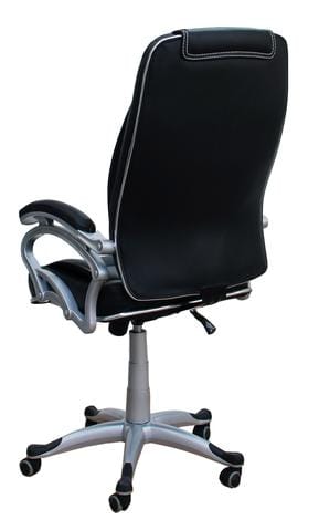 Pair of LILLY Black White Stitch Directors, Executive, Boss, conference high back office chair (Set of 2)