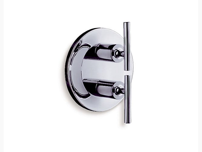 Purist Recessed dual handle thermostatic bath and shower trim with lever handle
