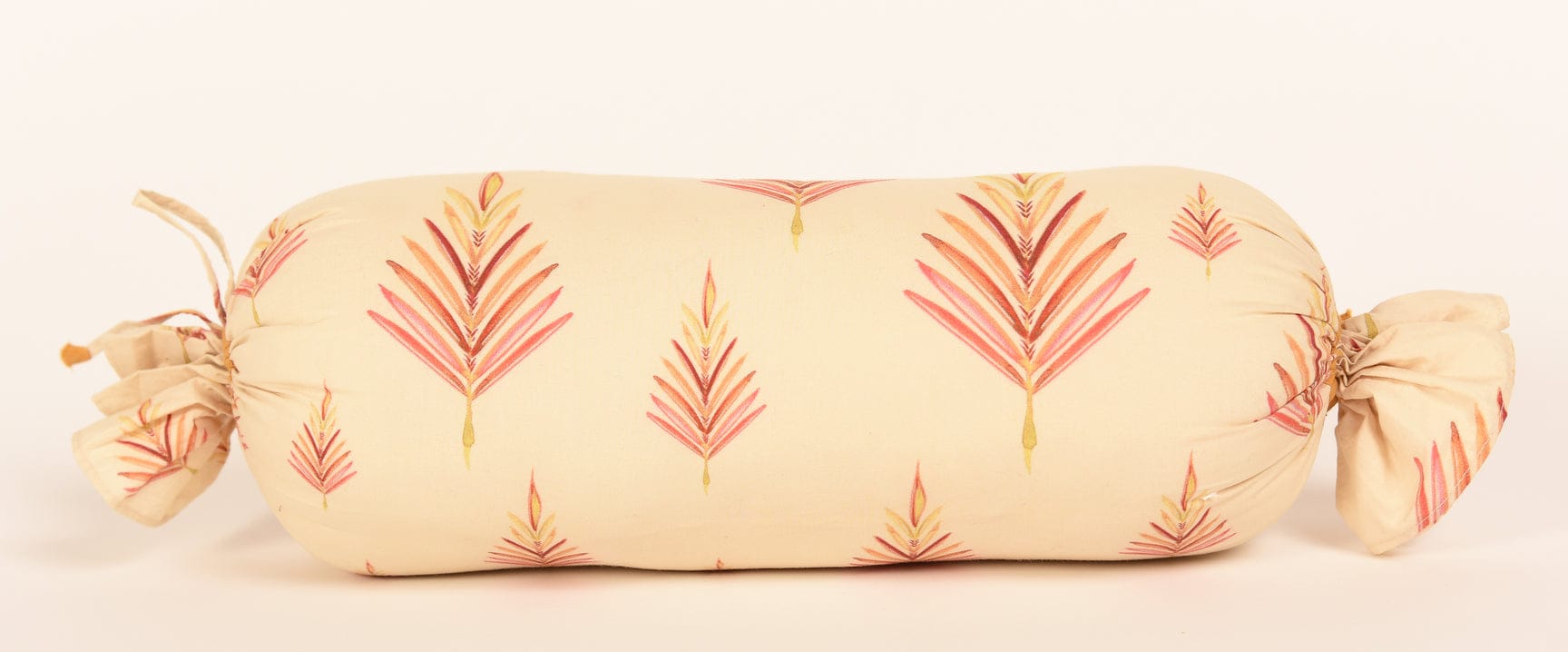 Leaf Print Bolster-Ochre 202