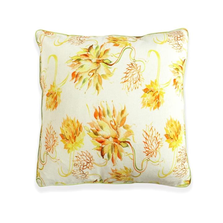 Floral Dreams / 120 White Yellow / Cushion Cover