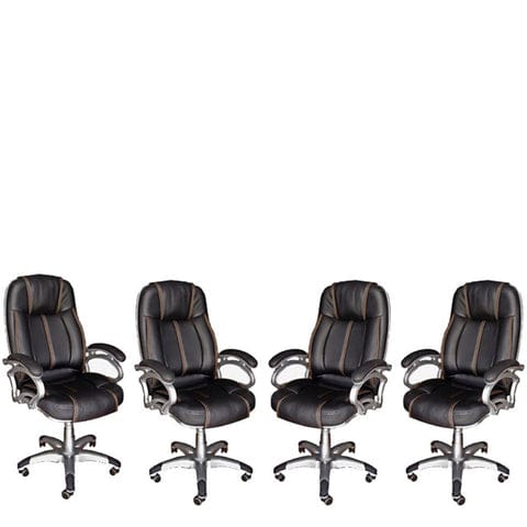 LILLY Black Golden Stitch Directors, Executive, Boss, conference high back office chair