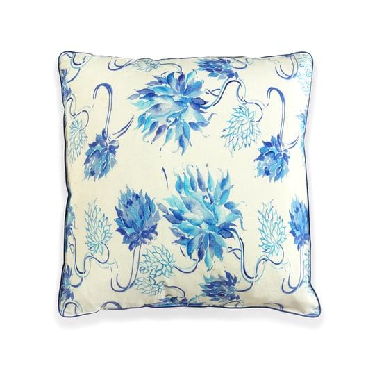 Floral Dreams / 120 White Blue / Cushion Cover