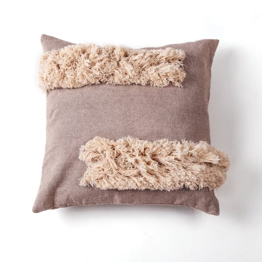 Earthy Accent Cushion double Frill Natural