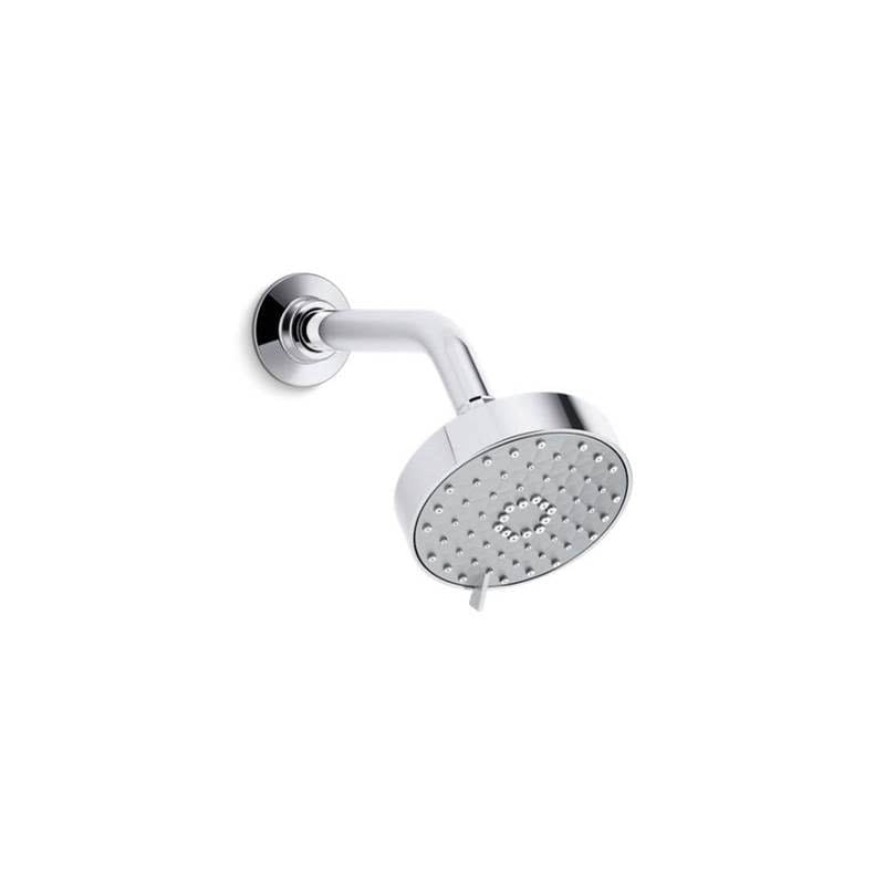 Awaken Geometric multi-mode showerhead with shower arm in polished chrome