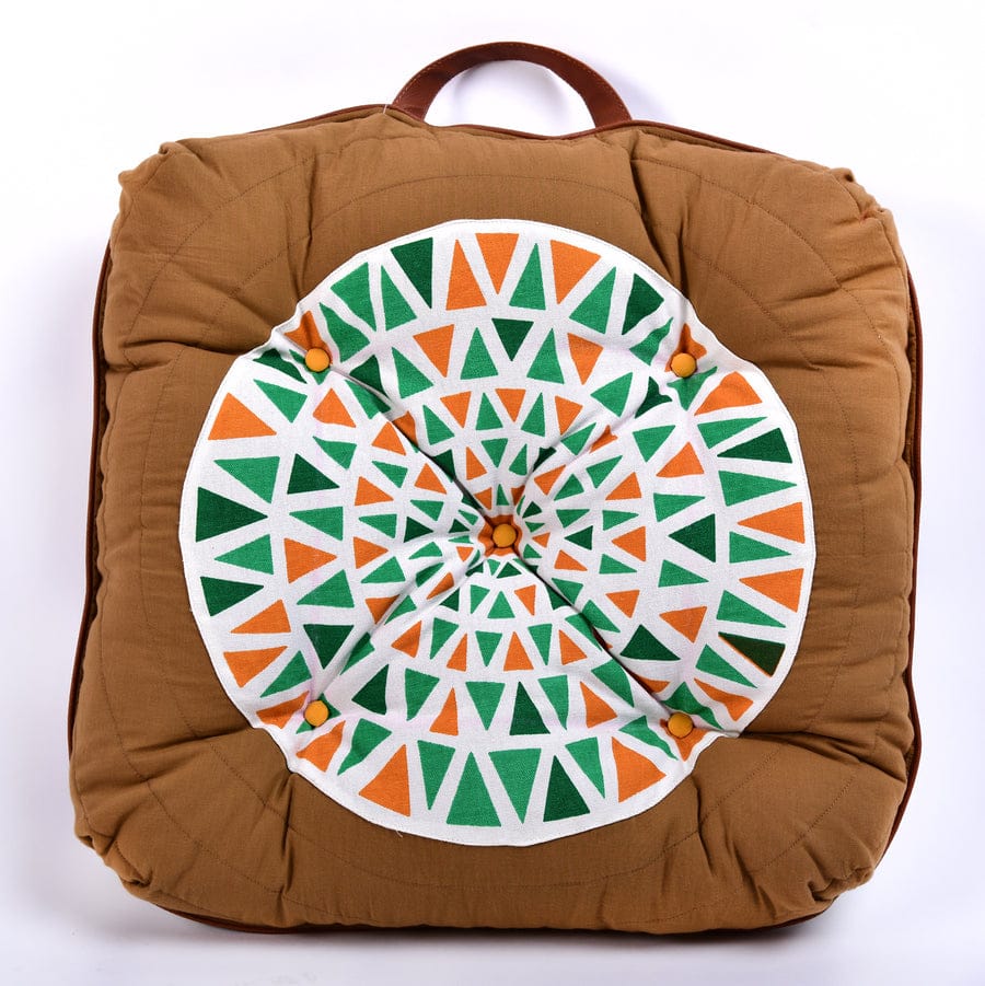 Multi purpose Floor Cushion/ Earth Prithvi/ Square