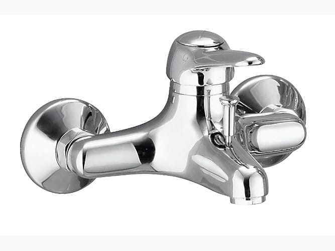 Eolia Single-control wall-mount bath and shower faucet with lever handle