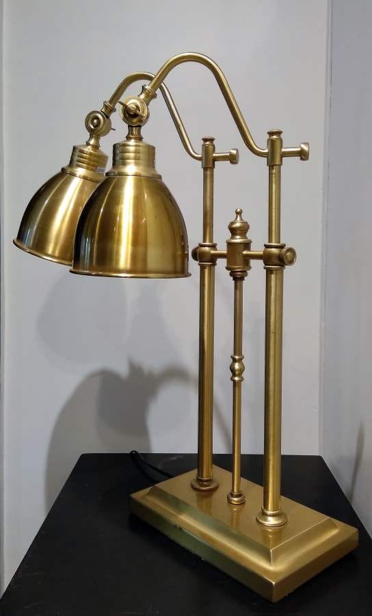 Twin Brass Lamps