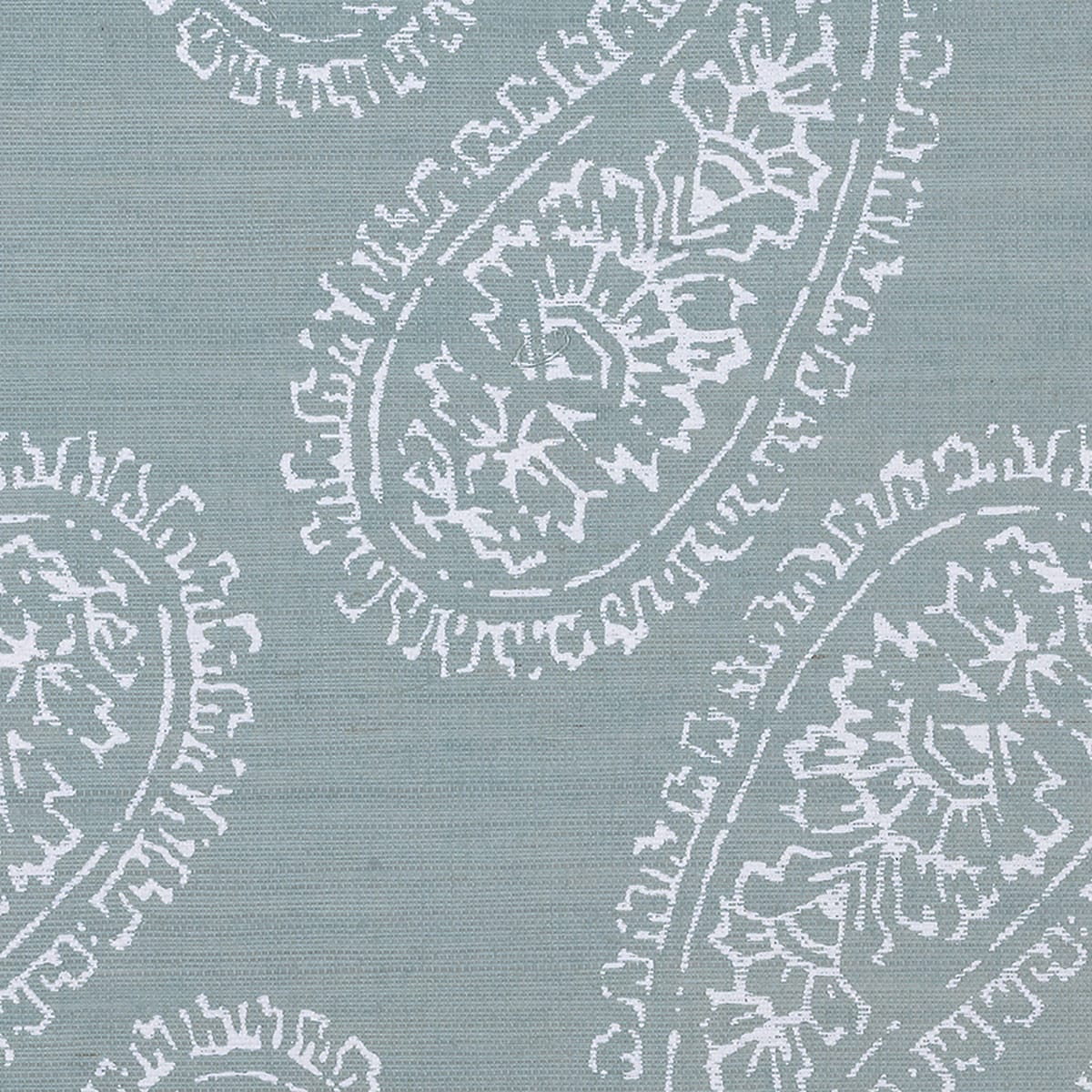 Batik Chic - White On Silver Blue Manila Hemp