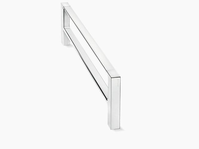 Strayt 610mm double towel bar in polished chrome