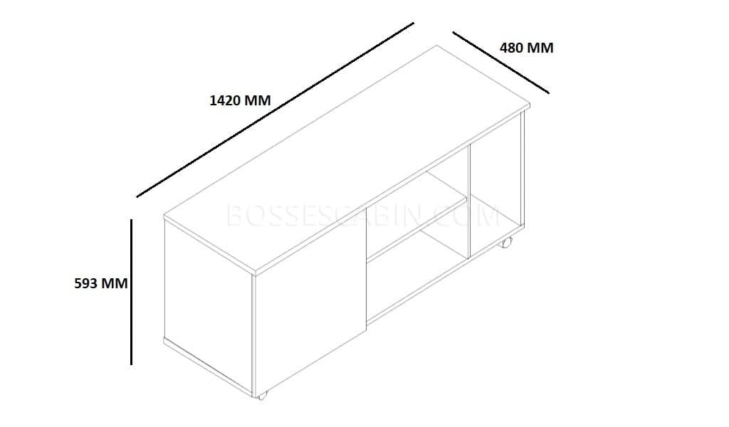 Easy Low Height Filing Cabinet - Bcse-37 1.4