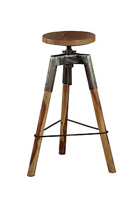 Industrial Iron Stool 