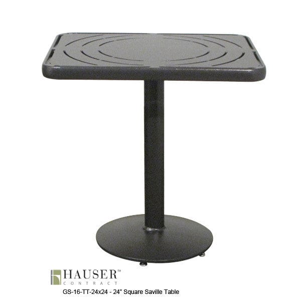 Saville Square Table-GS-16-TT-24x24 w/ GS-620-TB-AL