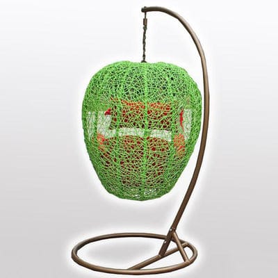 Outdoor Wicker - Swing With Stand - Green Apple