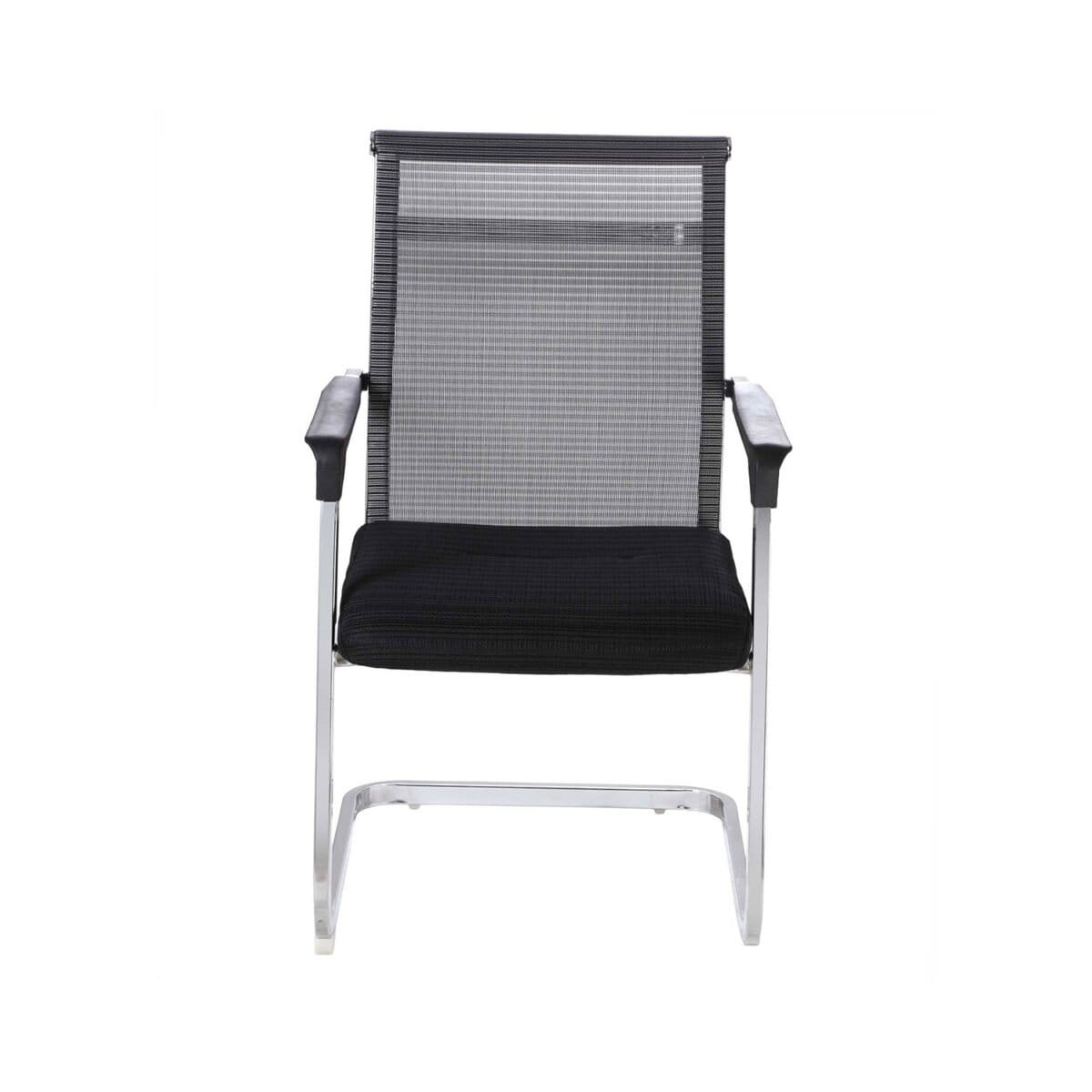 The Varill Medium Back Visitor Chair In Black Netted Color