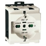 2P+E 16A universal outlet for DIN rail