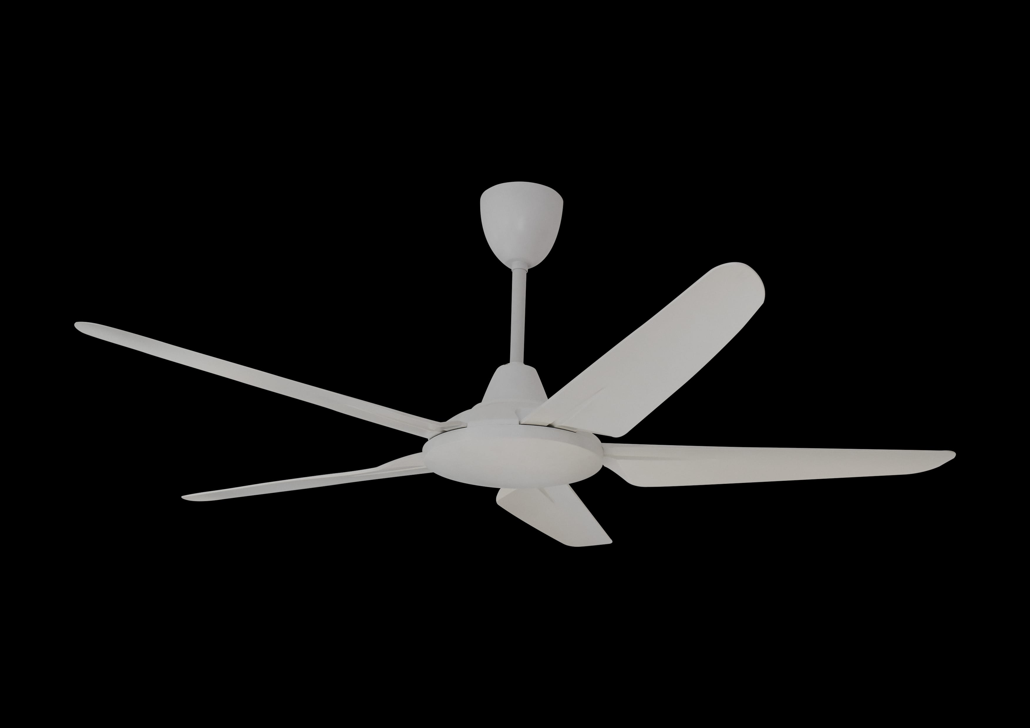 Race White -modern High Tech Ceiling Fan