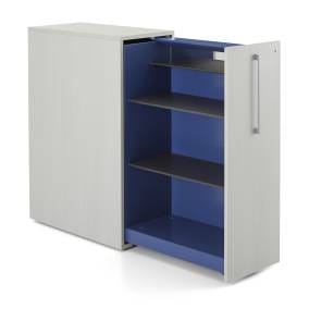 High Density Storage with Shelf and Mirror