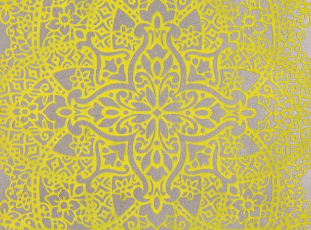 Byzantine Flock Wallcovering Chartreuse-w364/04