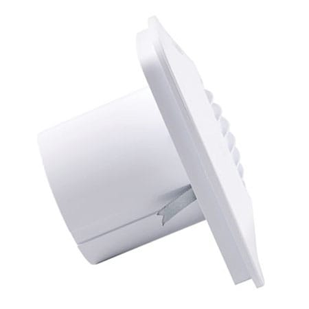 Simply Silent Dx100 4"/100mm Square Bathroom Fan With Timer And Wall Kit