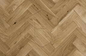 HW071 Gold Leaf European Oak Herringbone Rustic Grade 70mm x 280mm Solid Wood Flooring