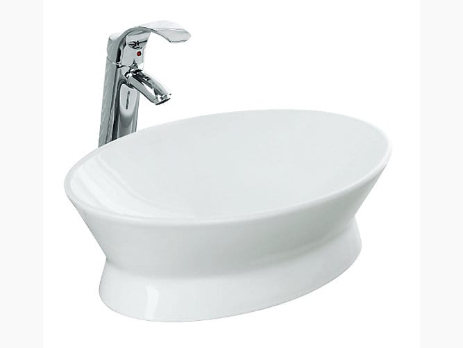 Aquarelle Vessel lavatory without faucet hole
