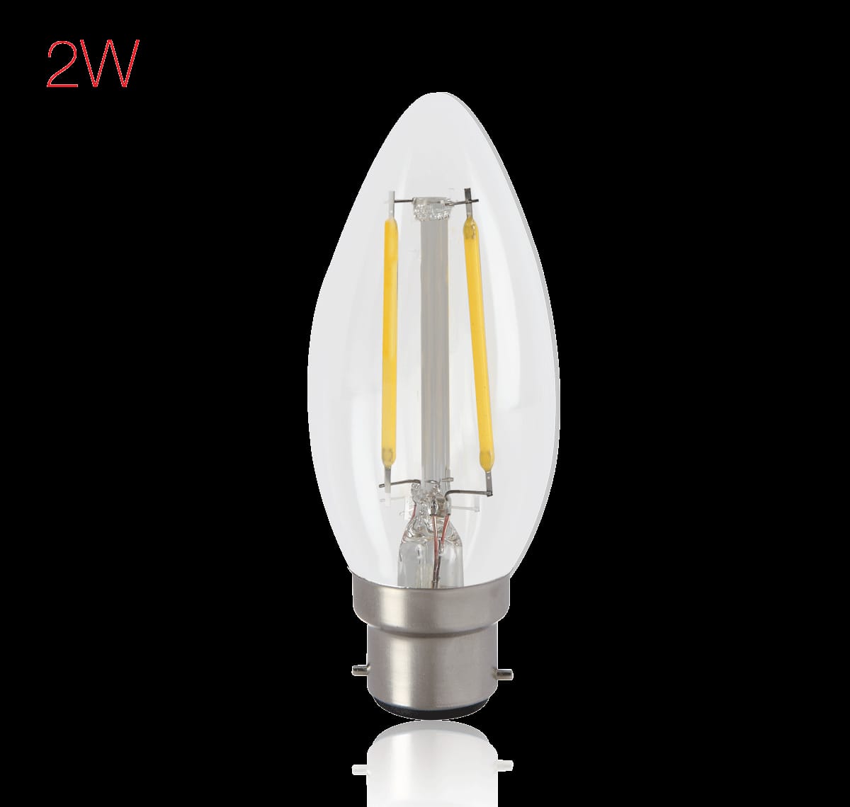 BrightFill LED Filament Candle - 2 W