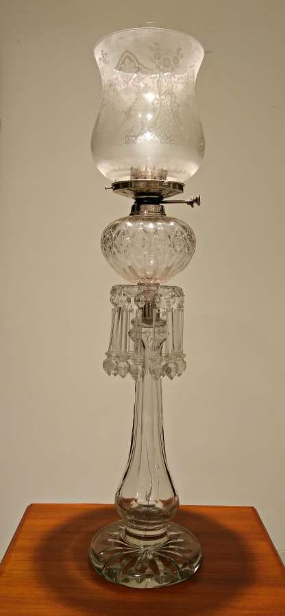 Hurricane Crystal Lamp