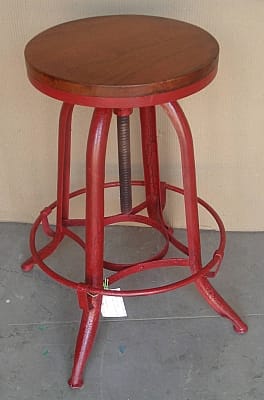 Industrial Iron Stool-1