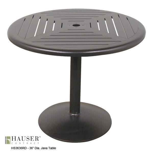 Java Aluminum Slat Table-HS3636-RD Java Aluminum Slat Table