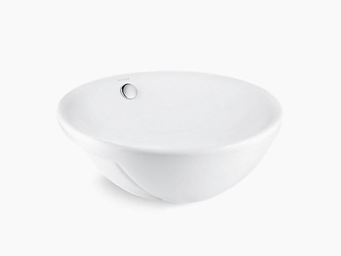 Domani Semi-recessed lavatory without faucet hole
