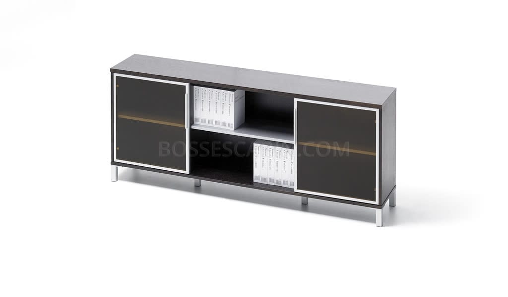 Easy Low Height Filing Cabinet, Glass Doors - Bcse-95a