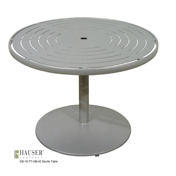 36" Round Saville Umbrella Table-GS-16-TT-UM-36 w/ GS-621-TB-AL-UM