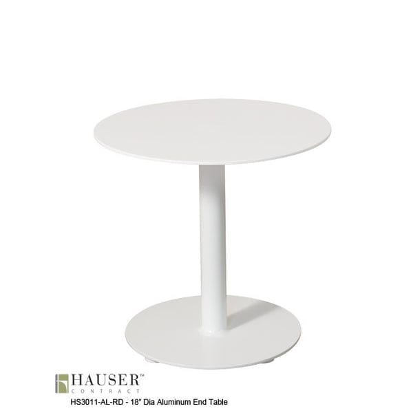 18" Plain Aluminum Patio Table-HS3011-AL-RD - Aluminum Patio Table