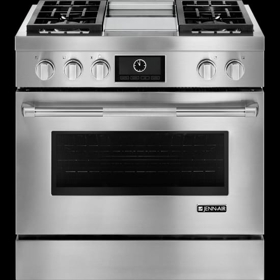 Pro-Style® Dual-Fuel Range with Griddle and MultiMode® Convection, 36"-JDRP536WP