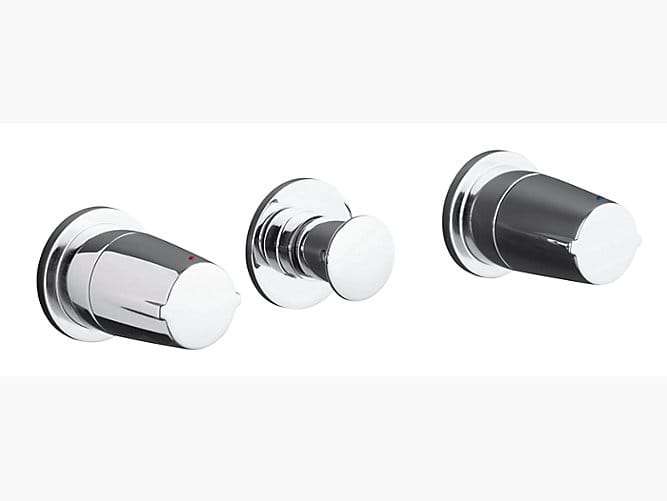 Elevation Recessed bath and shower faucet trim with dual-handle
