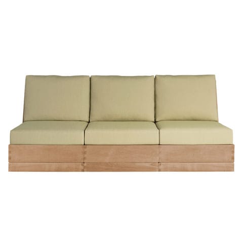 Poolside Elevated Armless Three-seat Sofa