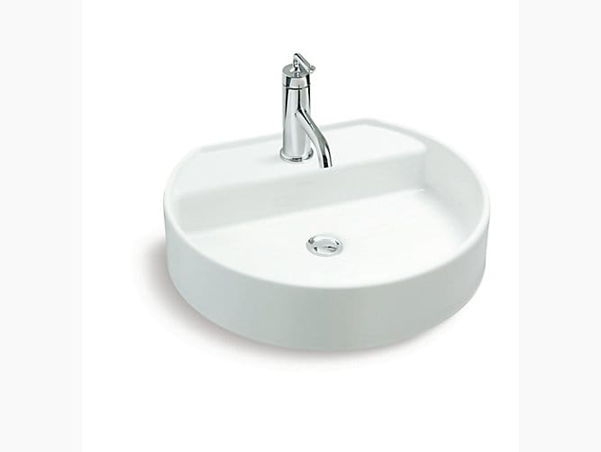 Chord Vessel lavatory with single faucet hole
